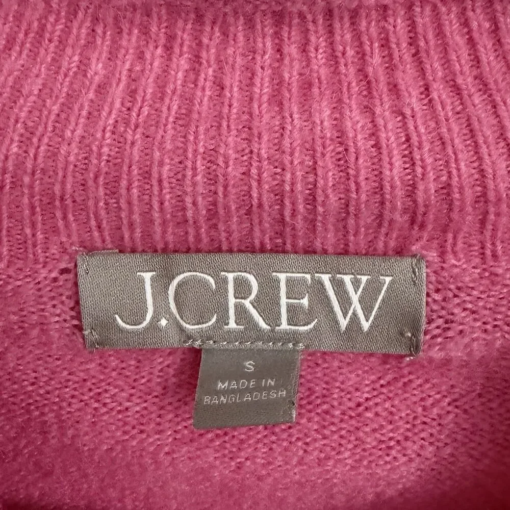 J. Crew Sweater Women Small Pink Supersoft Yarn Wool Alpaca Blend Rollneck BD613